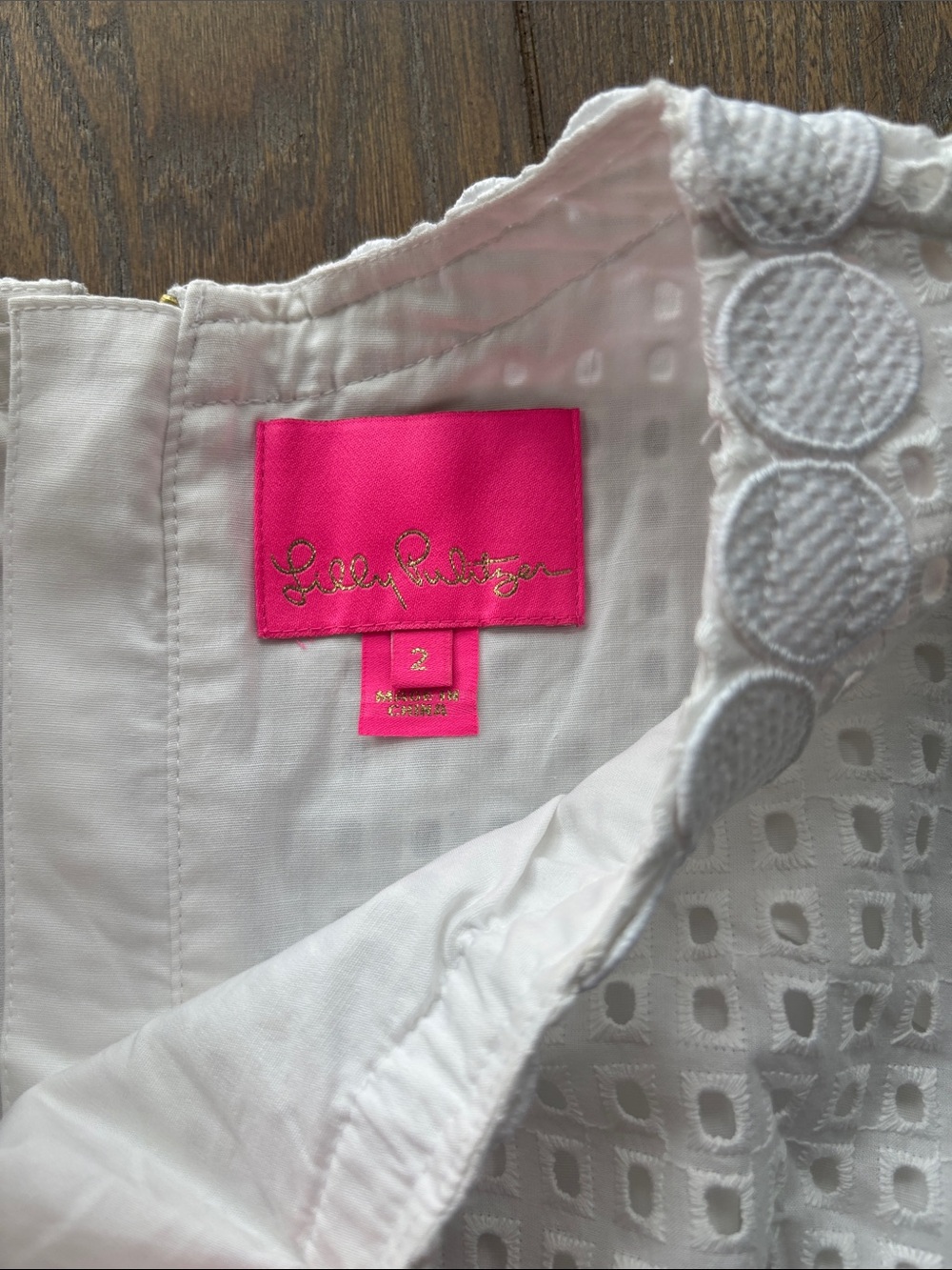 Lilly Pulitzer White Eyelet Shift Dress - Picture 2 of 3